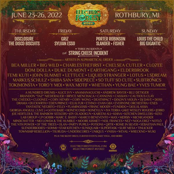 Electric Forest Shares Highly-Anticipated Lineup For 2022 | DJ Life