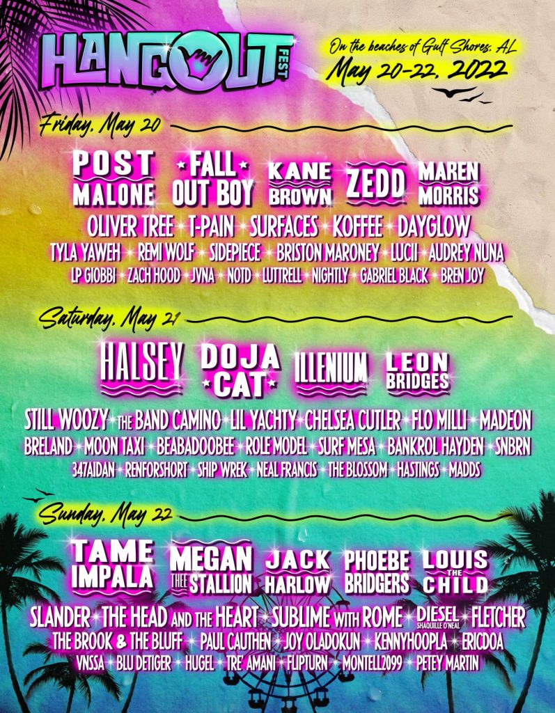 hangout music festival lineup 2022