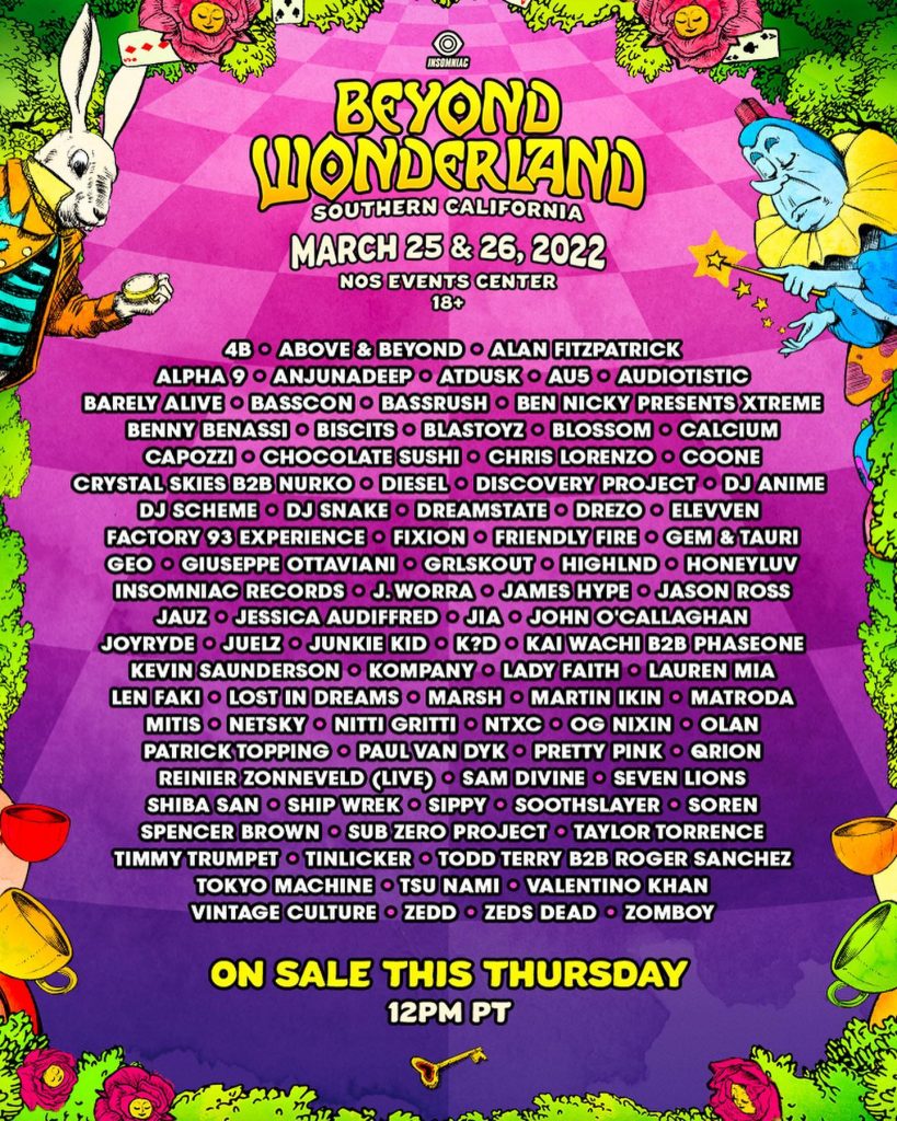 Insomniac Reveals Massive Lineup for 2024 Beyond Wonderland