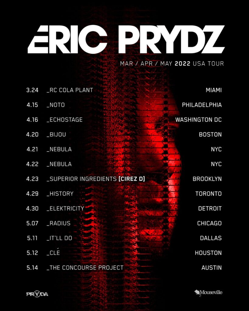 eric prydz 2022 tour