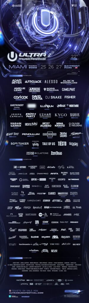 ultra music festival lineup 2022