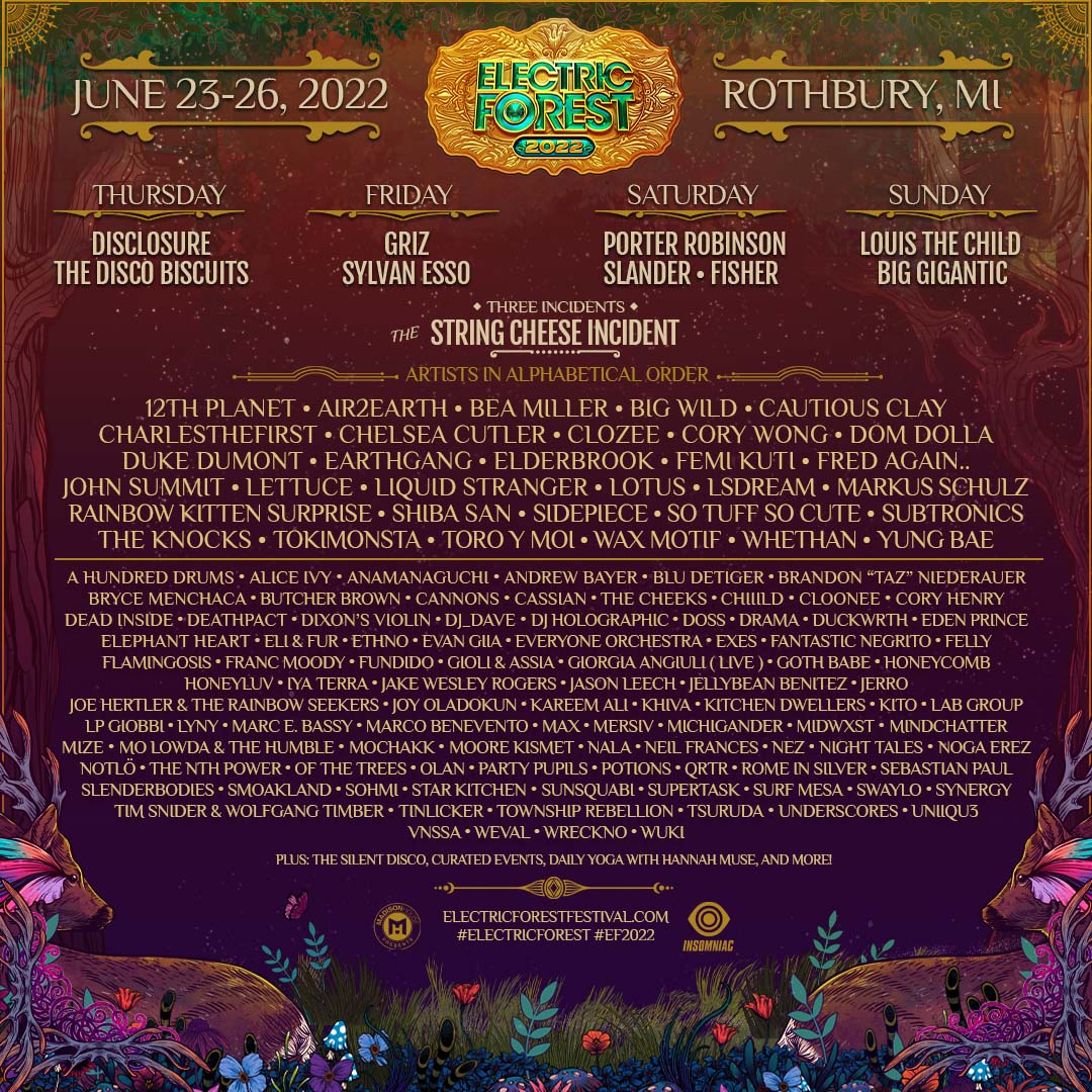 Electric Forest Shares Final Artist Additions to 2022 Lineup