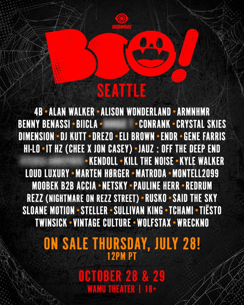 boo seattle lineup 2022