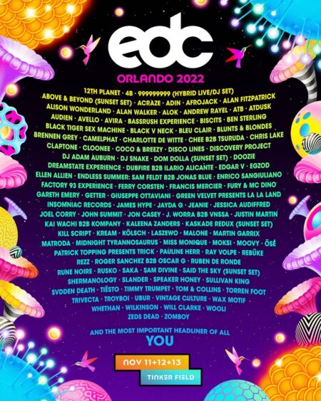 Insomniac Unveils Colossal Lineup For EDC Orlando 2022