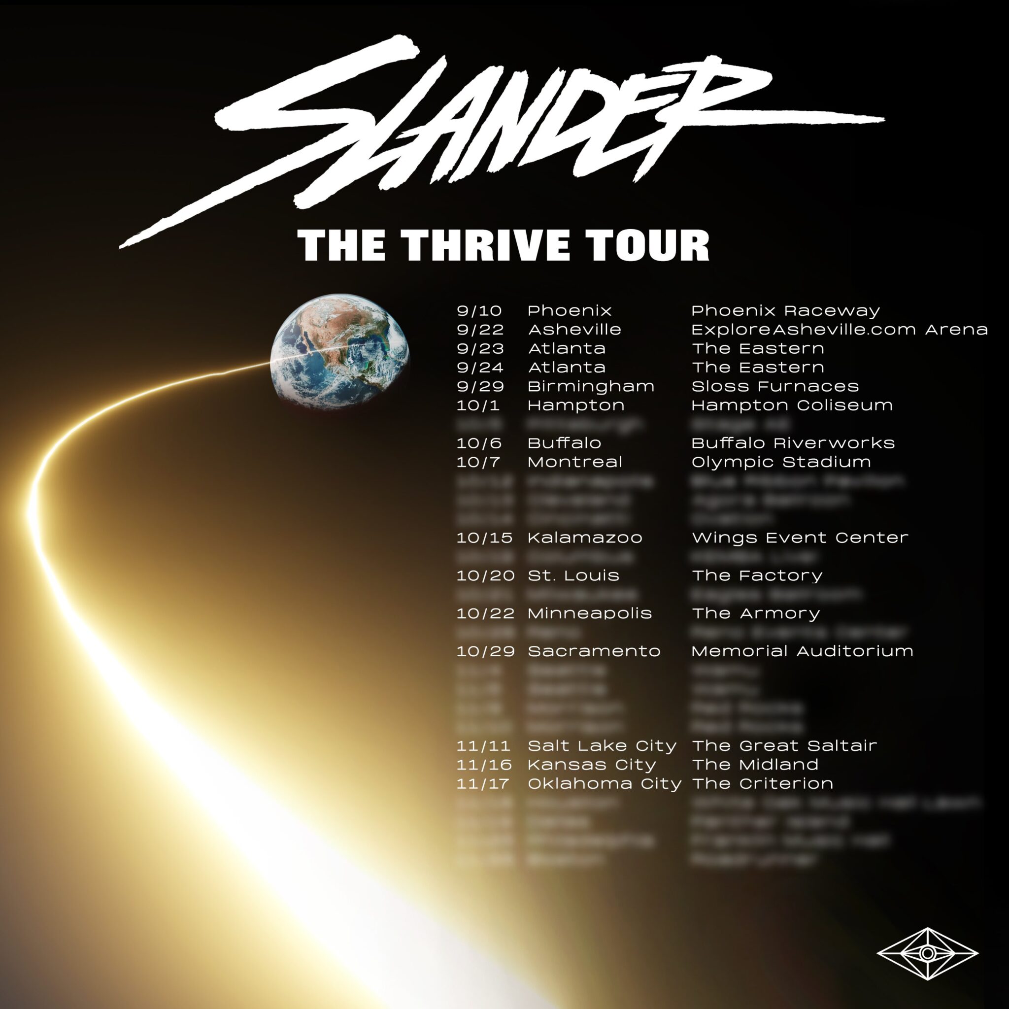 slander tour setlist
