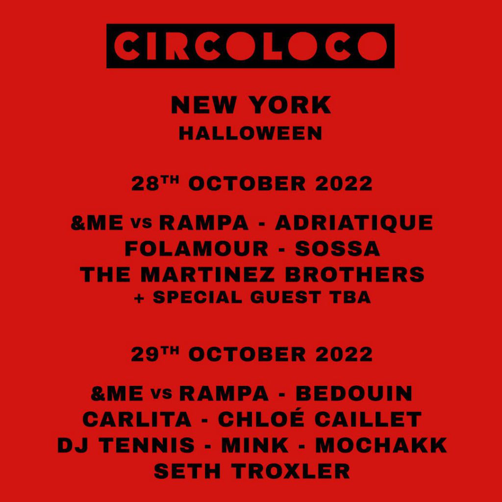 CircoLoco Reveals Complete Lineup For NYC Halloween