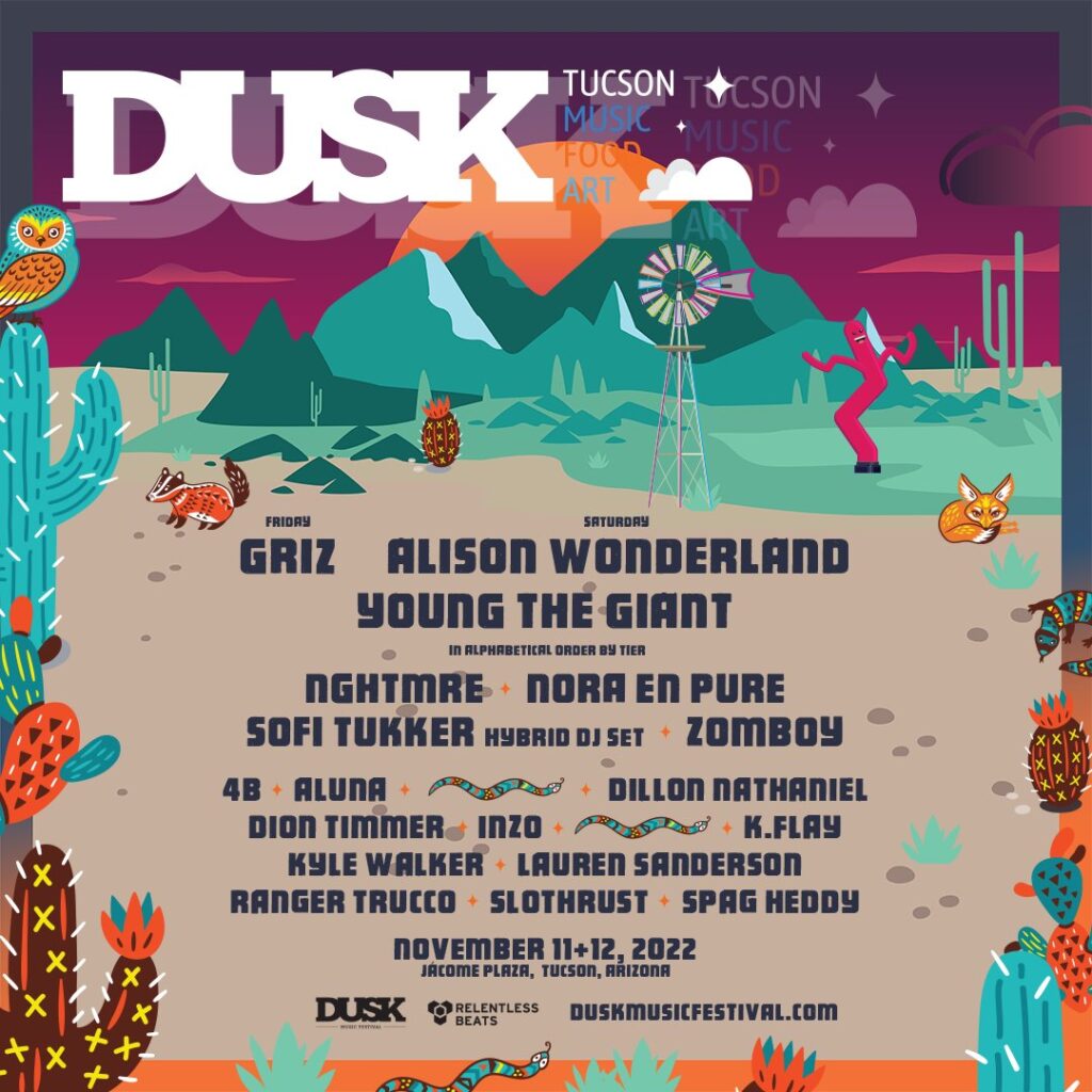 Arizona’s DUSK Festival Reveals Initial Lineup For 2022