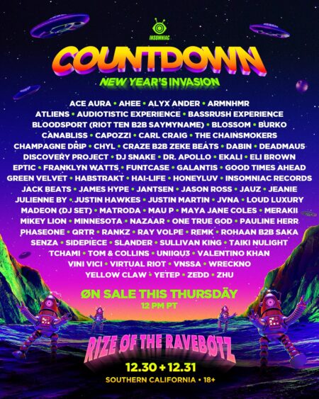 Insomniac Shares Full Artist Lineup For Countdown NYE