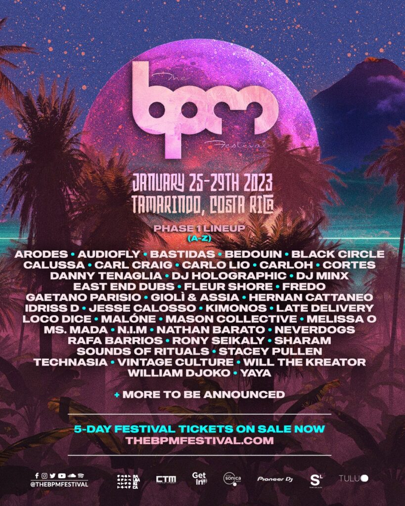 The BPM Festival: Costa Rica Shares Phase 1 Lineup For 2023