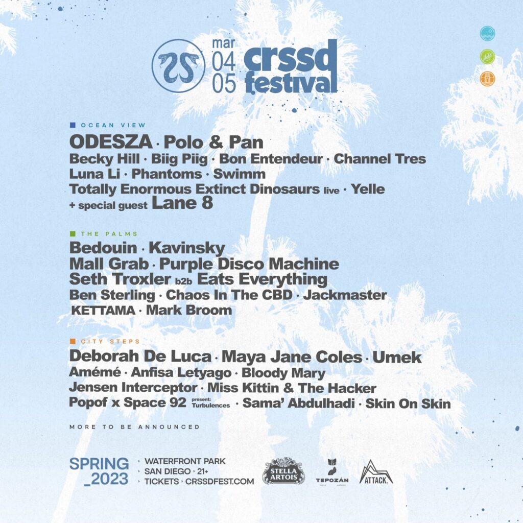 crssd festival spring lineup 2023